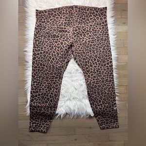 New Womens Nike One Cheetah Print Sparkly Active Leggings Size 3X